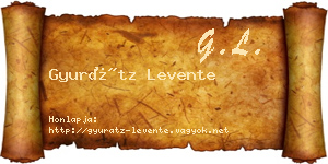 Gyurátz Levente névjegykártya