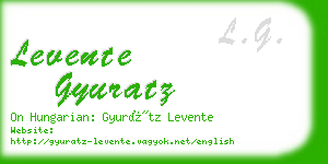 levente gyuratz business card